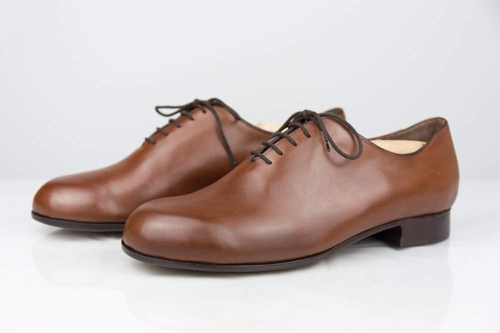 "One piece" Herren Maßschuhe aus cognacfarbenem Rindleder